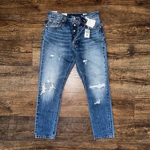 (NWT) Levi’s Premium 501 White Oak Cone Denim Selvedge Jeans Women’s 29x28